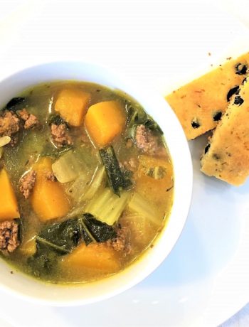 Beefy Butternut Bok Choy Soup