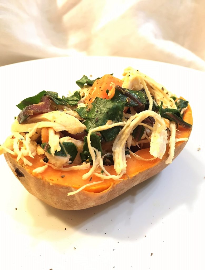 Pulled Chicken & Sweet Potato Hash_bowl