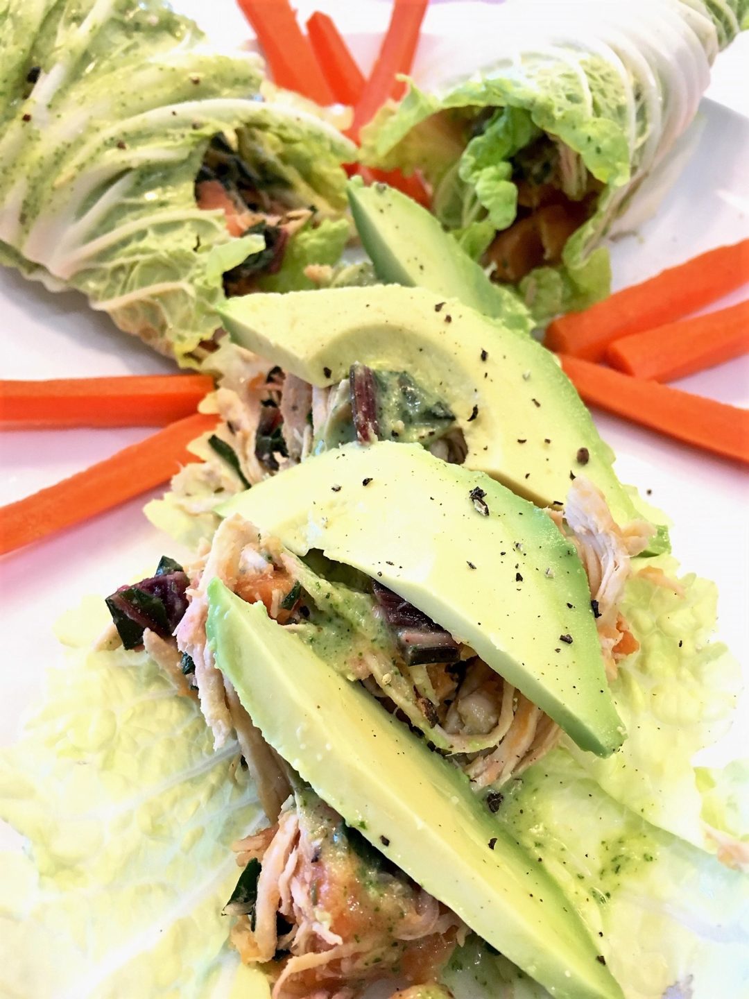 Pulled Chicken & Sweet Potato Hash_wraps